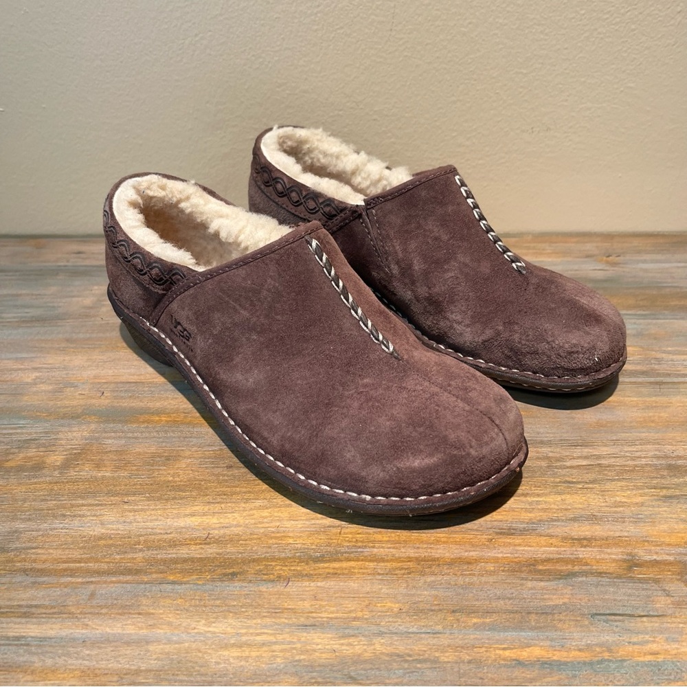 UGG Women's Brown Suede Slippers